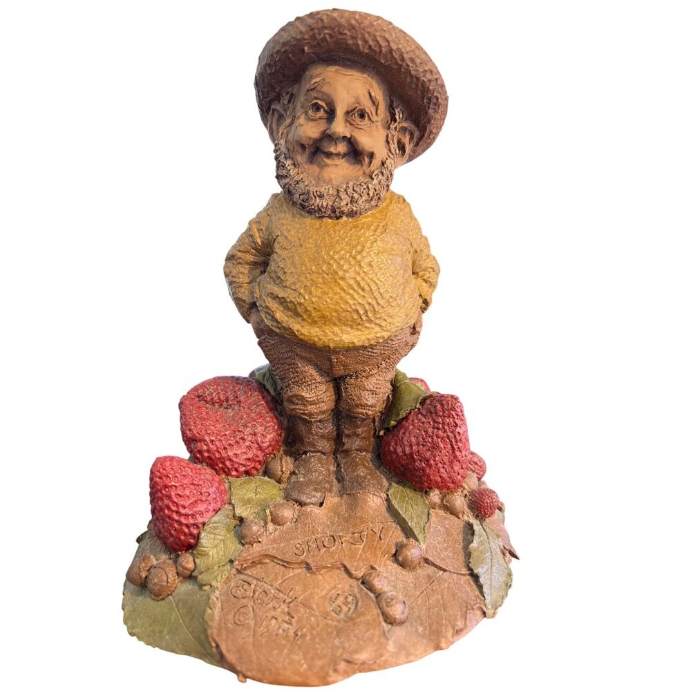 Vintage Tom Clark Shorty Gnome Sculptural Figurine Strawberries 1984 Number 69